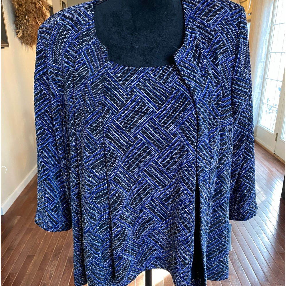 Alex Evening 2 piece Metallic Shell and Jacket